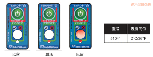 神木溫度指示標(biāo)簽 累計下降溫度的標(biāo)簽